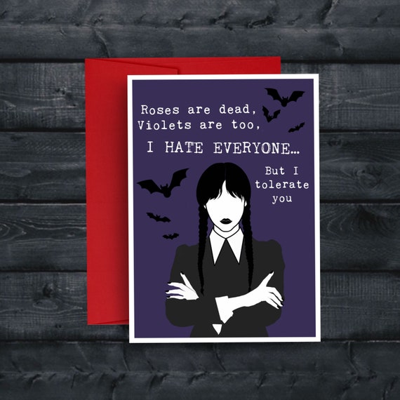 Wednesday Addams Valentines Day cards for kids, school valen - Inspire  Uplift