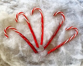 Set of 5 Bloody Plastic Christmas Candy Cane