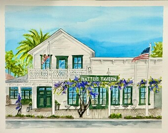 Custom House Painting for Anniversary Gift, Hand-Painted Watercolor Portrait for Housewarming, Personalized Home Watercolor Illustration