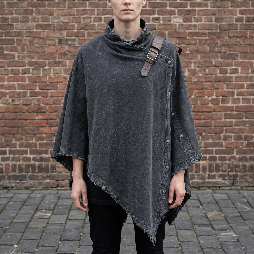 Leather Poncho Men - Etsy