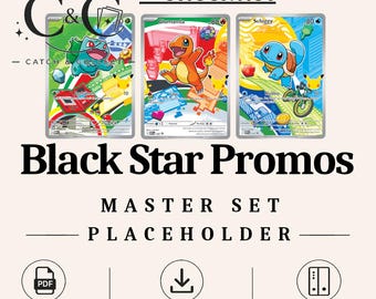 Black Star Promos (mep) Masterset Placeholder | Wydrukowany segregator w formacie PDF | Organizer kolekcji TCG | Natychmiastowe pobranie