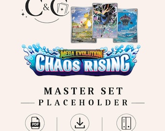 Zestaw zastępczy Chaos Rising Master | Wydrukowany segregator zastępczy w formacie PDF | Organizer kolekcji TCG | Natychmiastowe pobranie