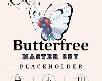 0012 Butterfree Master Set Placeholder | Wydrukowany segregator w formacie PDF | Organizer kolekcji TCG | Natychmiastowe pobranie