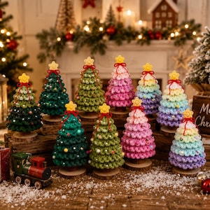 Vaso per piante natalizio all'uncinetto, decorazione per le feste, regalo
