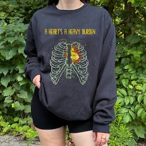 A heart's A Heavy Burden T-shirt Sweatshirt Hoodie | Sophie Hatter quote | Miyazaki sweatshirt | Anime sweatshirt | Howls Castle Shirt