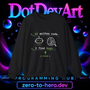 AI schrijft code, ik vind bugs - Sweatshirt | Programmeurhumor, T-shirt voor programmeurs