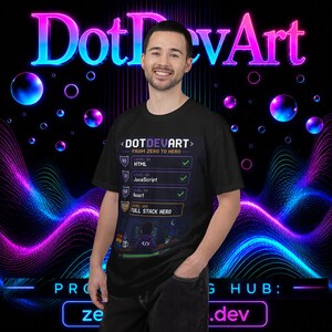 Full-Stack-Hero-T-Shirt | HTML-JavaScript-React-Checkliste Bild 9