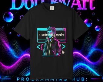 Cyberpunk-tema present till mjukvaruutvecklare | Kodningsgrafik T-shirt