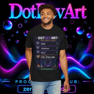 Full-Stack-Hero-T-Shirt | HTML-JavaScript-React-Checkliste Bild 14