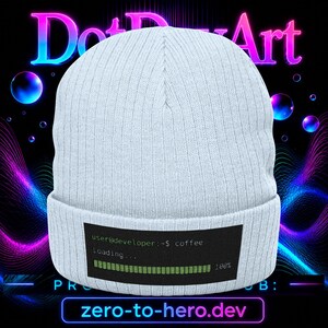 Ribbed Knit Beanie | Programmer, Developer, Coder Winter Hat