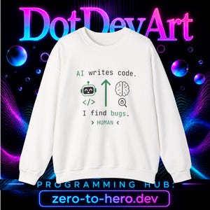 AI writes code I find bugs human Sweatshirt | Programmer Humor