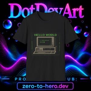 Hallo Welt Vintage Computer T-Shirt | Retro Programmierer-T-Shirt