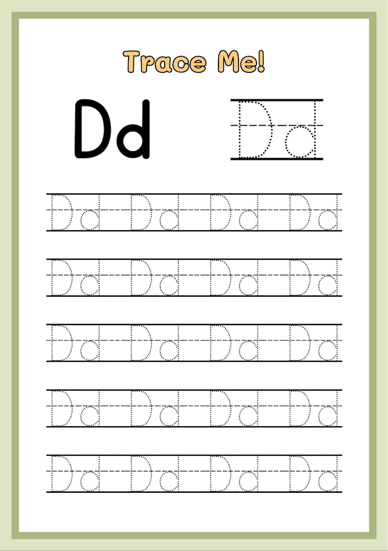 Alphabet Tracing Worksheets: Preschool, Kindergarten Handwriting ...
