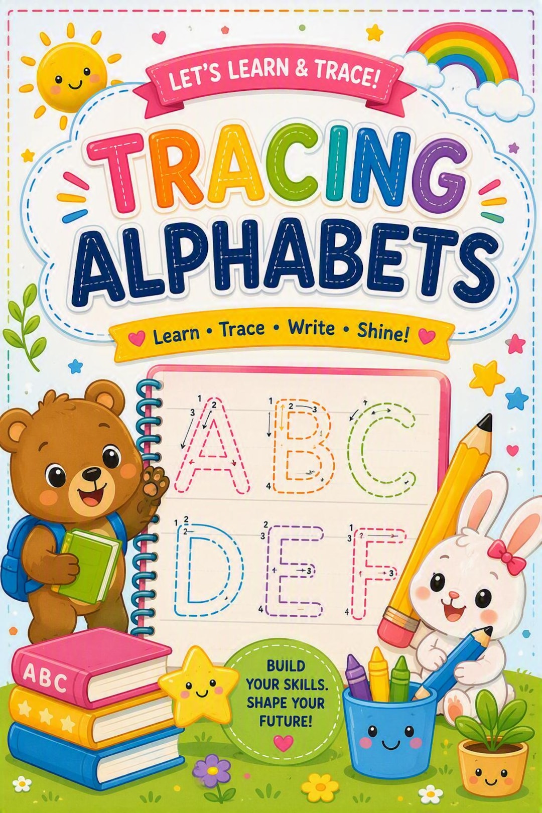Alphabet Tracing Worksheets: Preschool, Kindergarten Handwriting ...