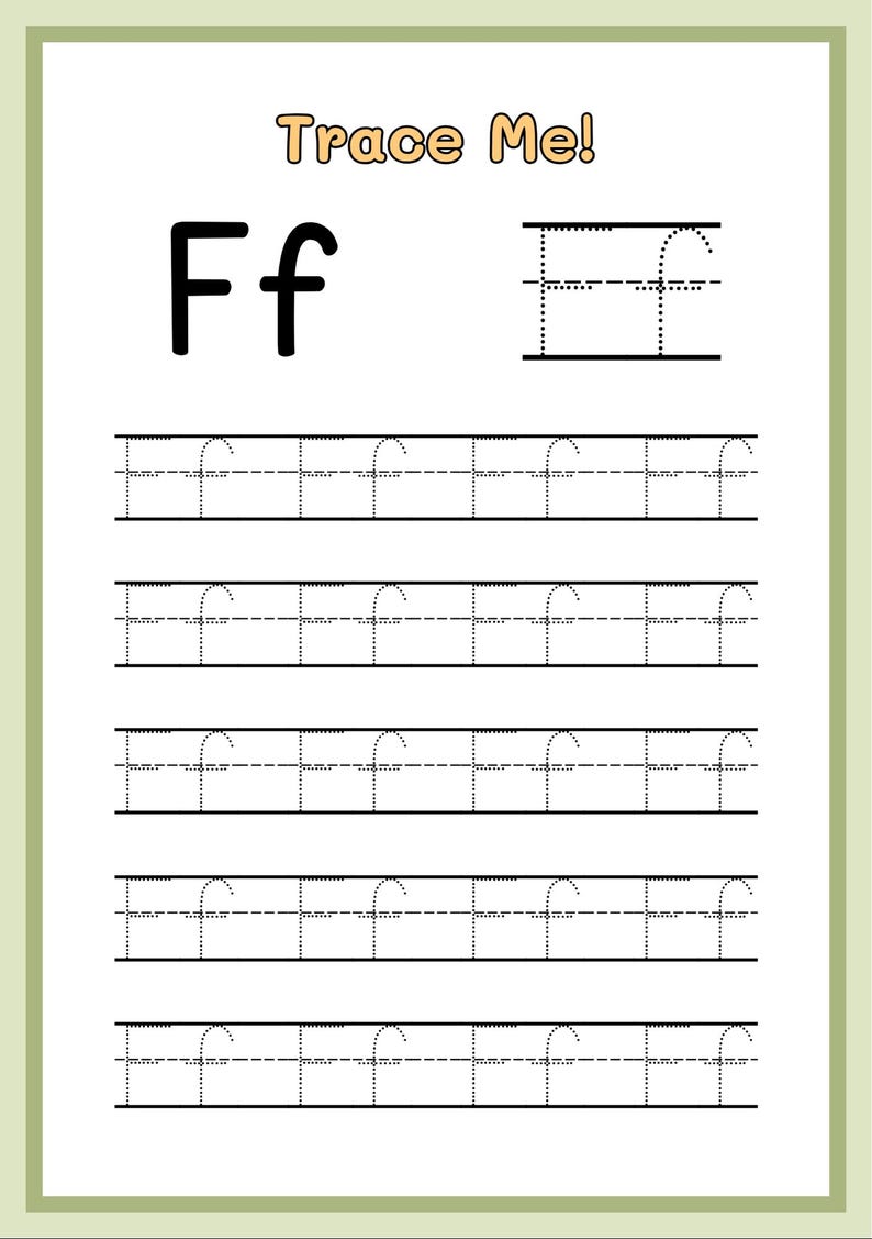 Alphabet Tracing Worksheets: Preschool, Kindergarten Handwriting ...