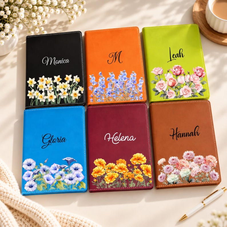 Personalized Floral Journal, Custom Name Notebook for Women, Flower ...