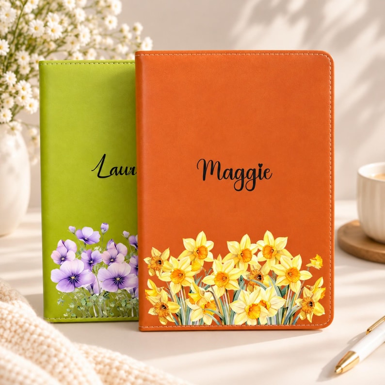 Personalized Floral Journal, Custom Name Notebook for Women, Flower ...