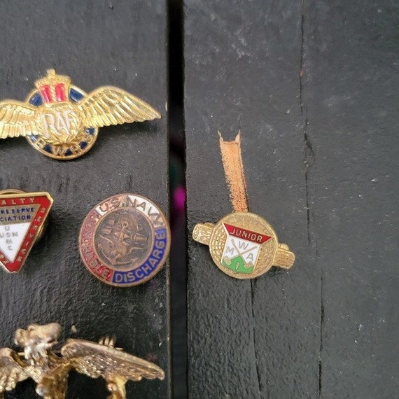 Vintage Military Pin Lot Bundle of 6 Gold Regalia Col… Gem