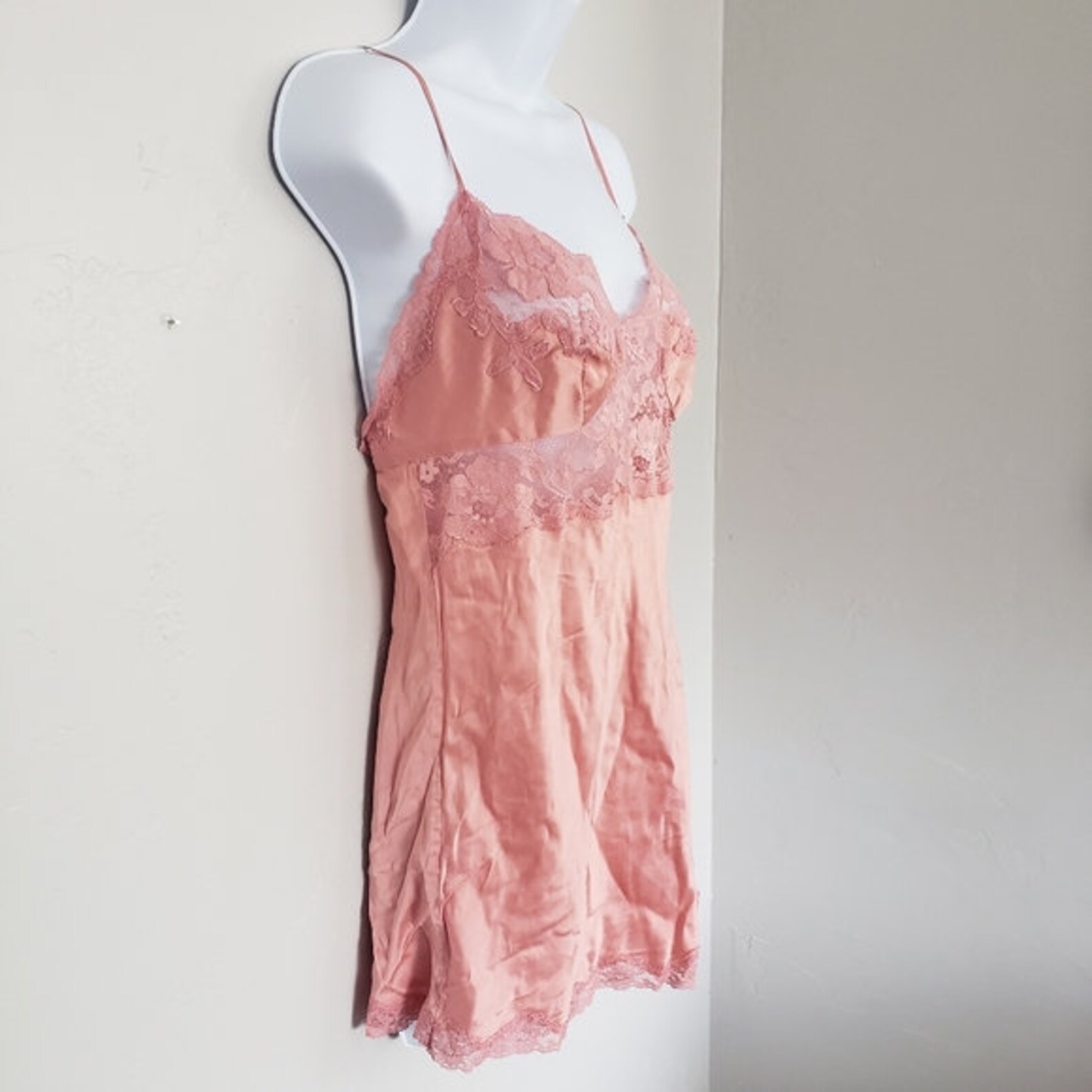 Vintage Victoria's Secret Vtg Lingerie Pink Chemise Etsy