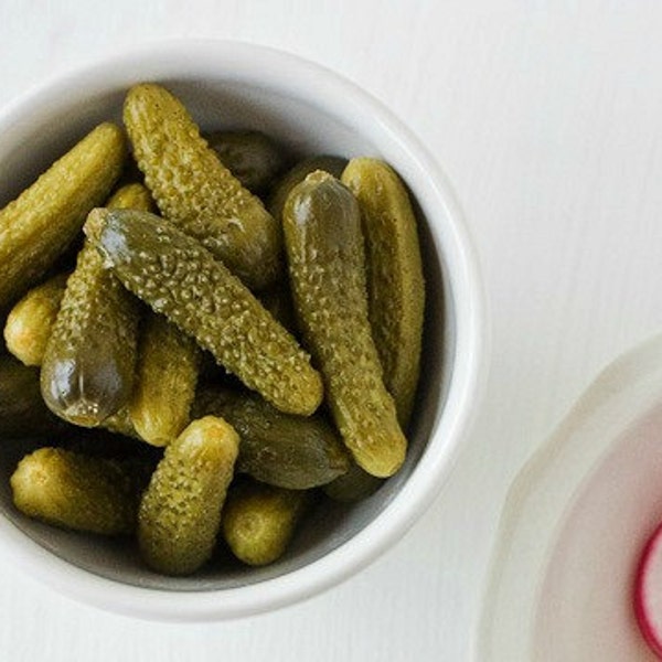 Cornichons, Parisian Pickling Cucumbers, 10 organic seeds, tasty French heirloom, baby gherkins, miniature cukes, 50 days, sweet and crunchy