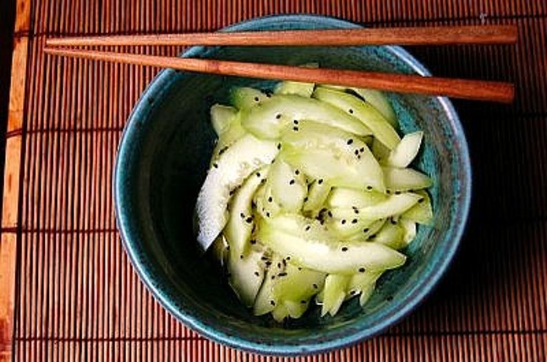 Japanese Cucumber Yamato Sanjaku, 10 Seeds, Sushi Bar Classic Heirloom