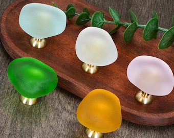 Stone Cabinet Knobs, Irregular Pebble Drawer Knob  handle, Colorful Dresser Pull