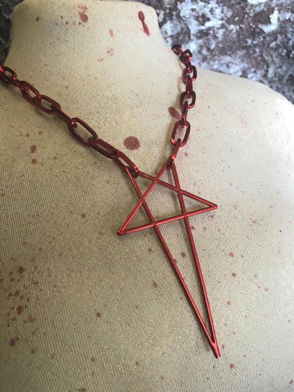 Rick Owens Pentagram Necklace - Etsy