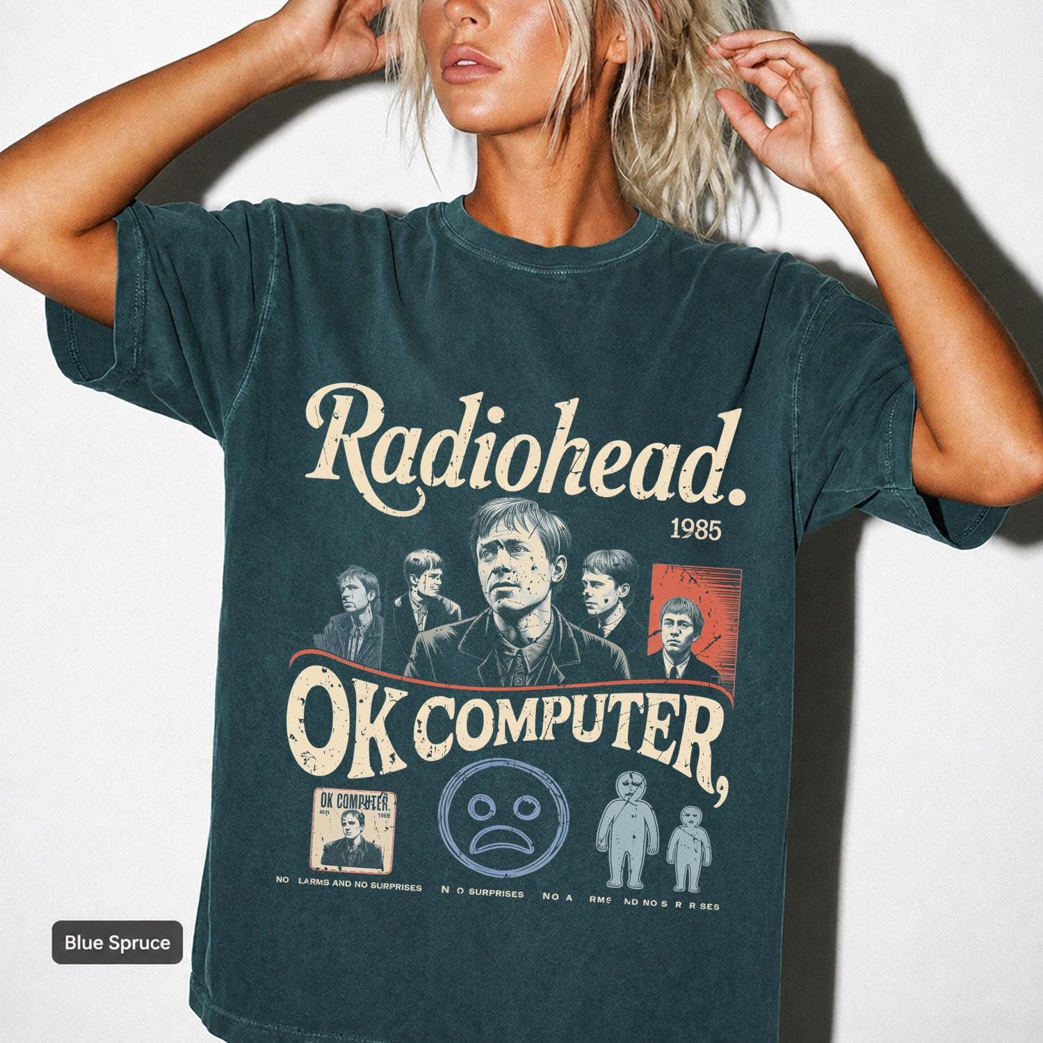 Radiohead T Shirt Ok Computer - Etsy