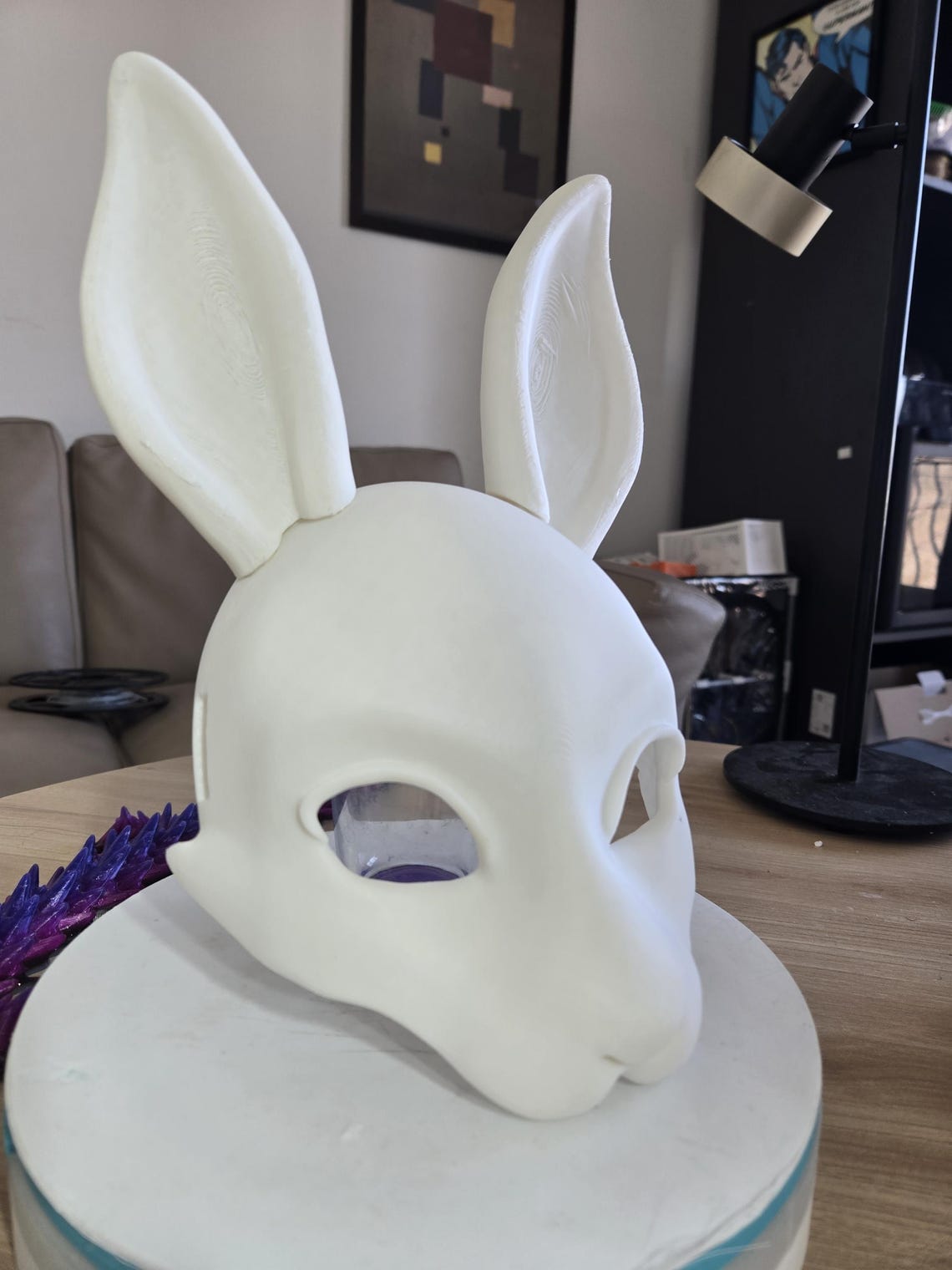 DIY White Rabbit Therian Mask – Customizable Base – Quadrobics 3D ...