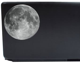 Full Moon Vinyl Laptop Decal | yeti macbook car window iphone tablet lunar sticker vinyl decal night sky astronomy moon phases