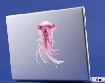 Watercolor Jellyfish Vinyl Decal: Laptop, Car, and Water Bottle Sticker