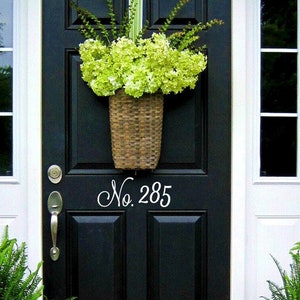 Vinyl House Number Decal: Script Vintage Door Numbers, Curb Appeal