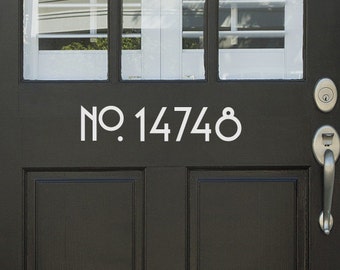 Craftsman Vinyl House Numbers: Custom Door Decals