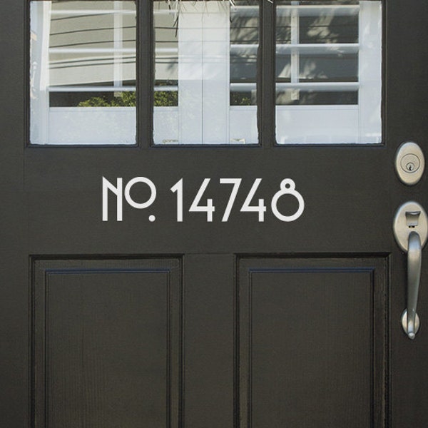 Vinyl House Door Numbers Craftsman Style | door number decals  house number address number custom house numbers outdoor house number