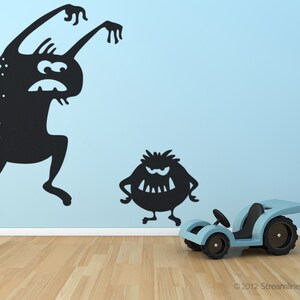 Larry & Moe Monster Wall Decals: Kids Bedroom Decor