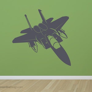 Giant Jet Airplane Wall Decal: Kids Bedroom Decor (50 x 48)