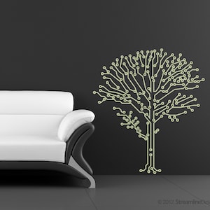 Circuit Tree Wall Decal: Geek Computer Science Art