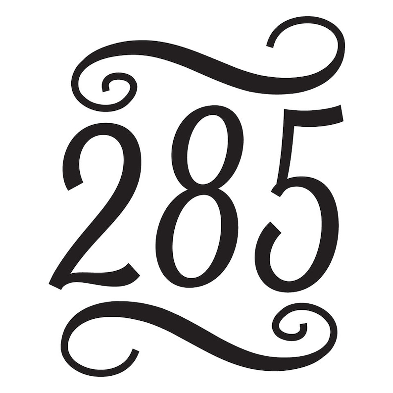 Decorative Mailbox Numbers Vinyl Decal House Numbers Mailbox Etsy