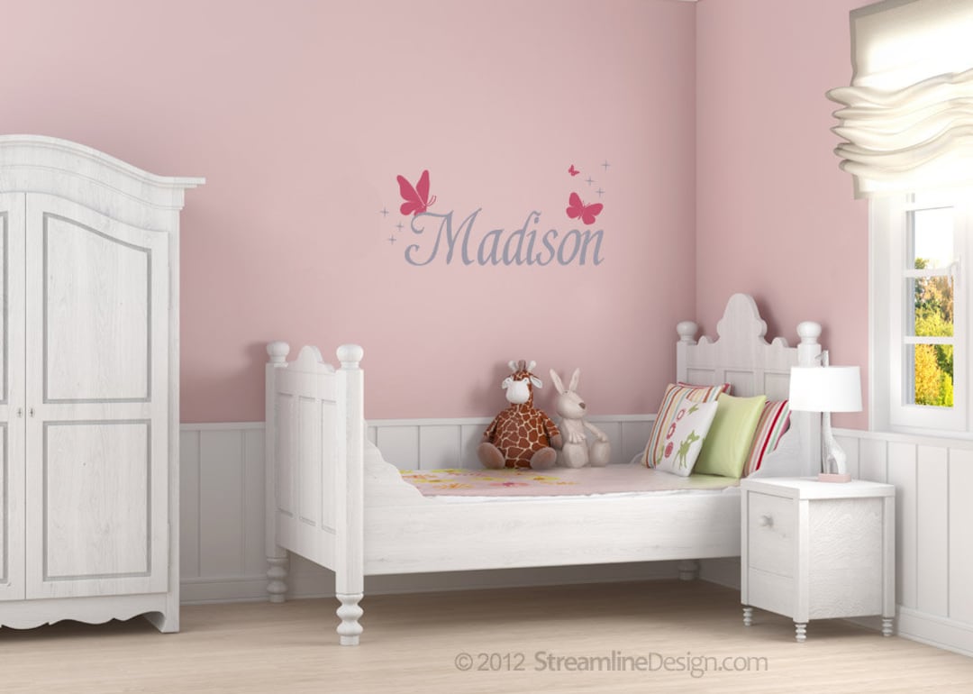Personalized Name Butterfly Wall Decal - Girls Nursery Decor - Etsy