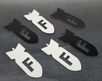 F Bomb Novelty Gift Set: CNC Cut Metal Composite, Gag Gift