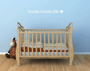 Twinkle Twinkle Little Star Wall Decal | nursery wall art star wall decor nursery wall decals nursery rhyme little star wall words kids crib