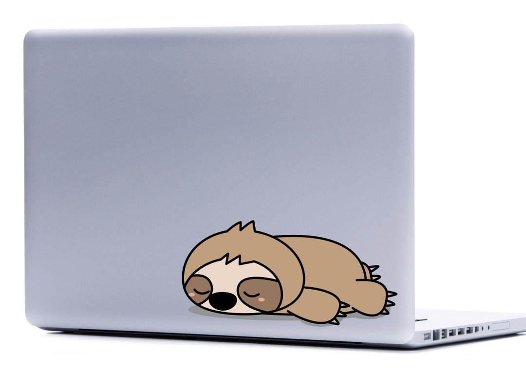 Sleepy Sloth Laptop Decal Sloth Sticker FREE SHIPPING MacBook Decal Car