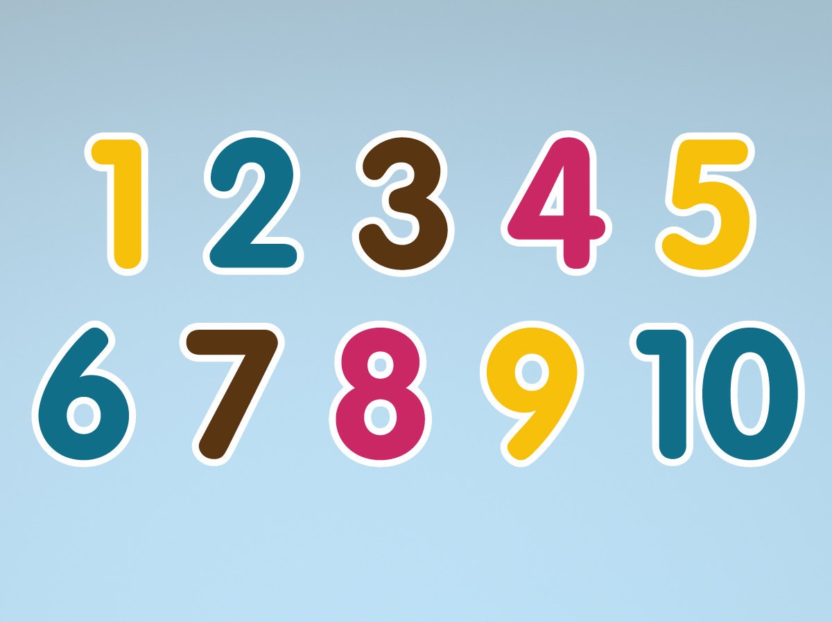 Animal Alphabet and Numbers Printed Wall Decals kids wall | Etsy