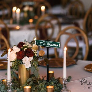 Wedding Table Custom Street Sign and stand reception sign table centerpiece custom wedding signs table numbers wedding planner table decor image 7
