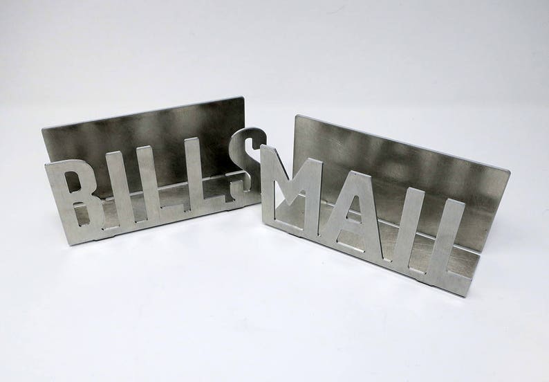 Metal Mail Holder Or Bill For Desk Orgainizer Rustic Mailholder Letterholder Offic Decor Entryway Storage