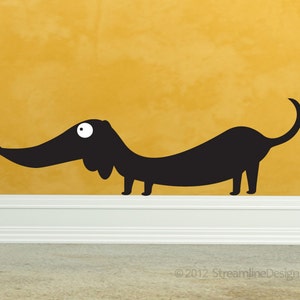 Dachshund Vinyl Wall Decal: Funny Wiener Dog Art