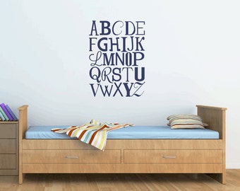 Alphabet Set Removable Wall Decal | abc wall decals alphabet letters preschool decals alphabet nursery kids bedroom decals alphabet decals