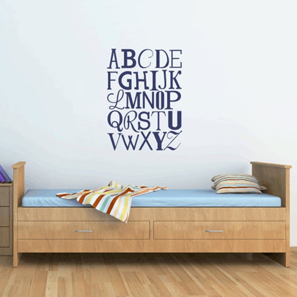 Alphabet Wall Decal Etsy