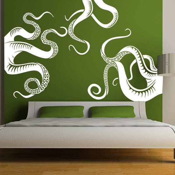 Octopus Wall Decal Etsy