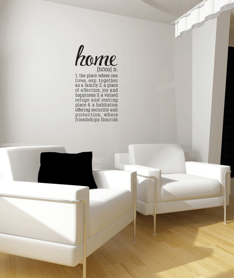 The Definition of Home Removable Vinyl Wall Art home wall Etsy